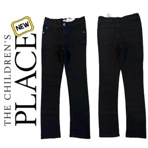 THE CHILDREN'S PLACE Black Skinny Slim Stretch Jean Adjustable Waist Girl 8 SLIM